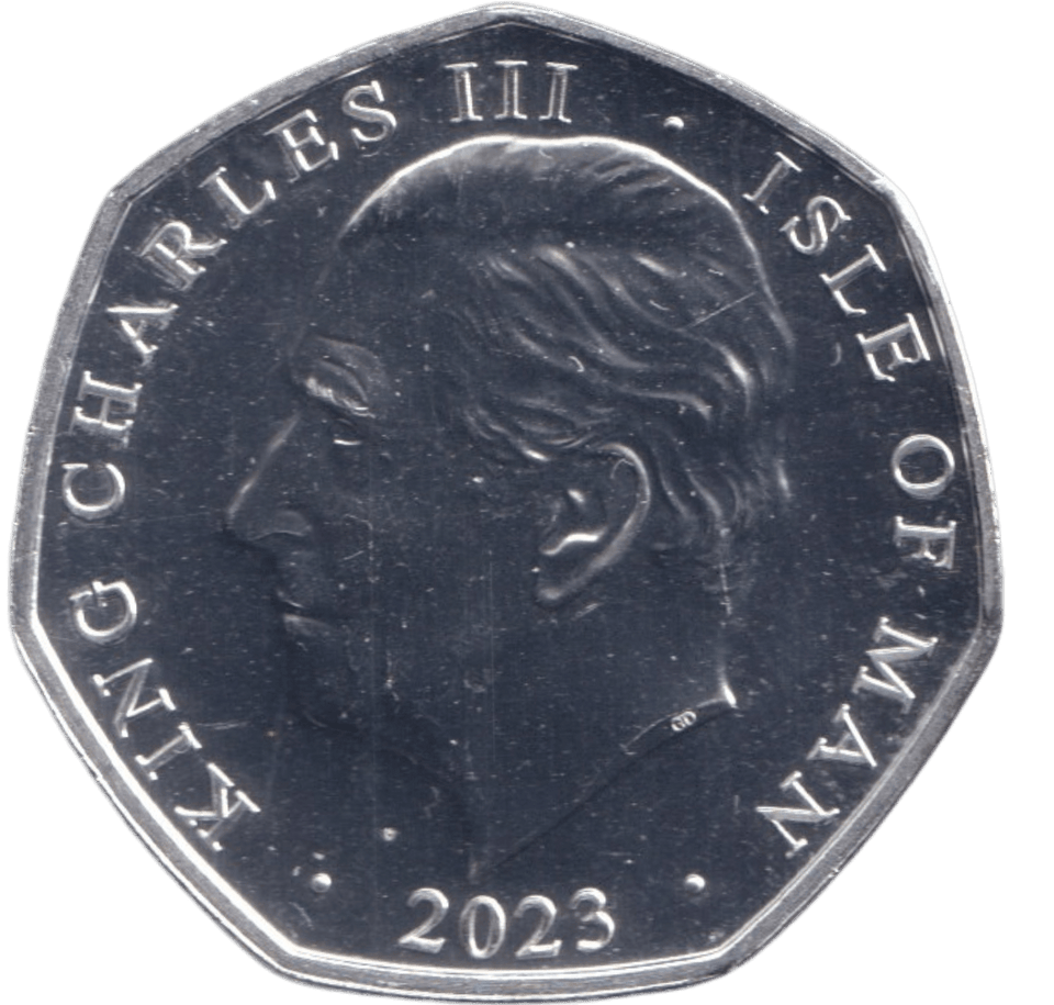 2023 LONG LIVE OUR NOBLE KING 50P ISLE OF MAN - 50P REGIONAL ISSUES - Cambridgeshire Coins