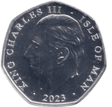 2023 LONG LIVE OUR NOBLE KING 50P ISLE OF MAN - 50P REGIONAL ISSUES - Cambridgeshire Coins