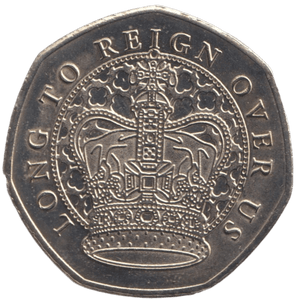 2023 LONG TO REIGN OVER US 50P SHAPED COIN - 50P SHAPED COIN - Cambridgeshire Coins
