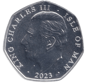 2023 LONG TO REIGN OVER US GOD SAVE THE KING 50P ISLE OF MAN - 50P REGIONAL ISSUES - Cambridgeshire Coins