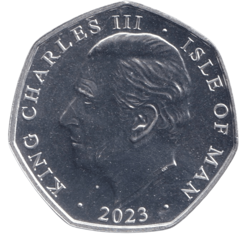 2023 LONG TO REIGN OVER US GOD SAVE THE KING 50P ISLE OF MAN - 50P REGIONAL ISSUES - Cambridgeshire Coins