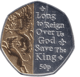 2023 LONG TO REIGN OVER US GOD SAVE THE KING 50P ISLE OF MAN - 50P REGIONAL ISSUES - Cambridgeshire Coins