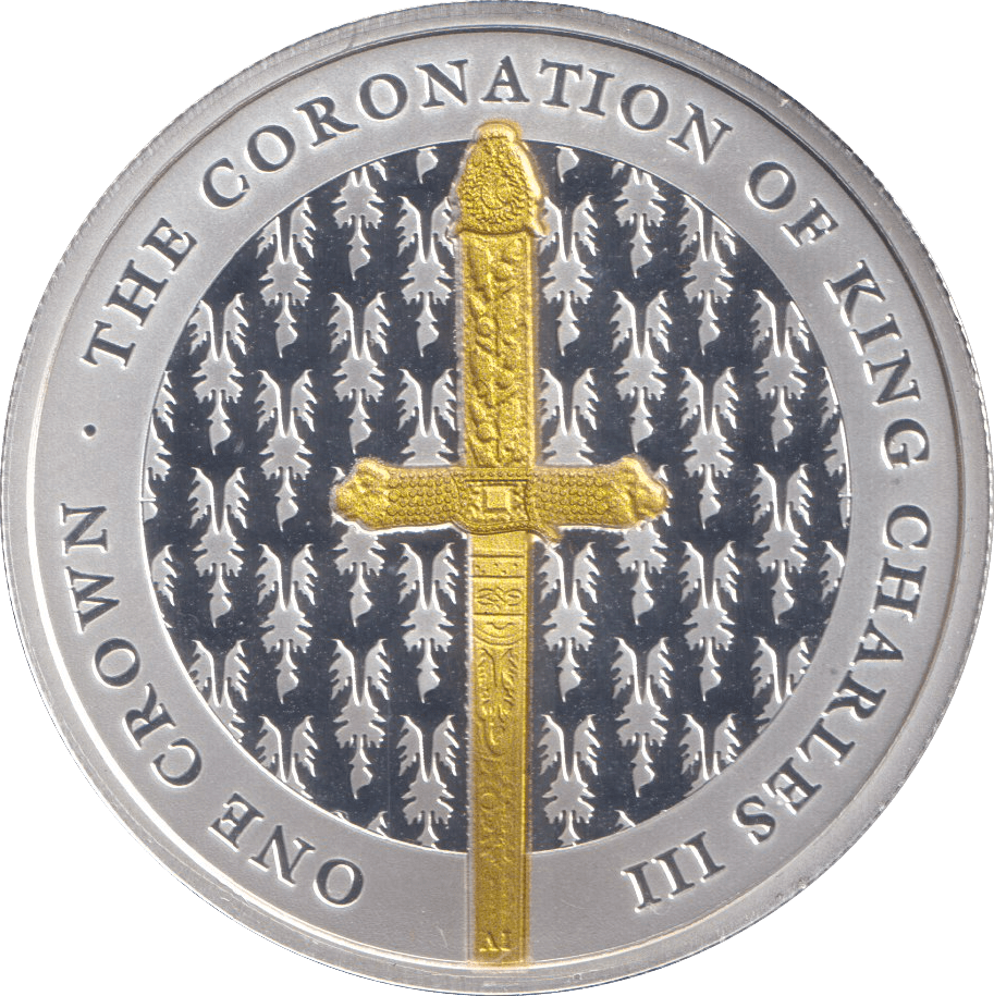 2023 ONE CROWN ASCENSION ISLAND THE CORONATION OF KING CHARLES III 1 - WORLD COINS - Cambridgeshire Coins