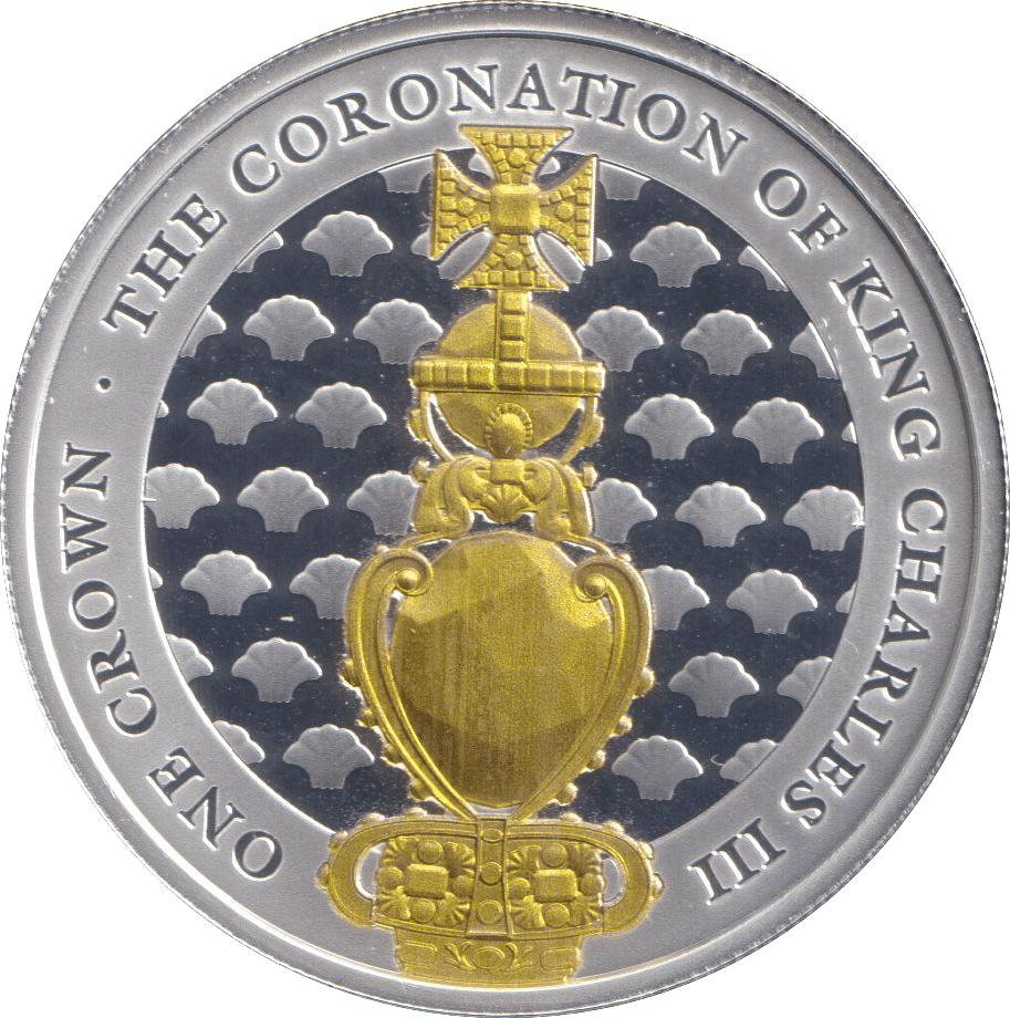 2023 ONE CROWN ASCENSION ISLAND THE CORONATION OF KING CHARLES III 3 - WORLD COINS - Cambridgeshire Coins