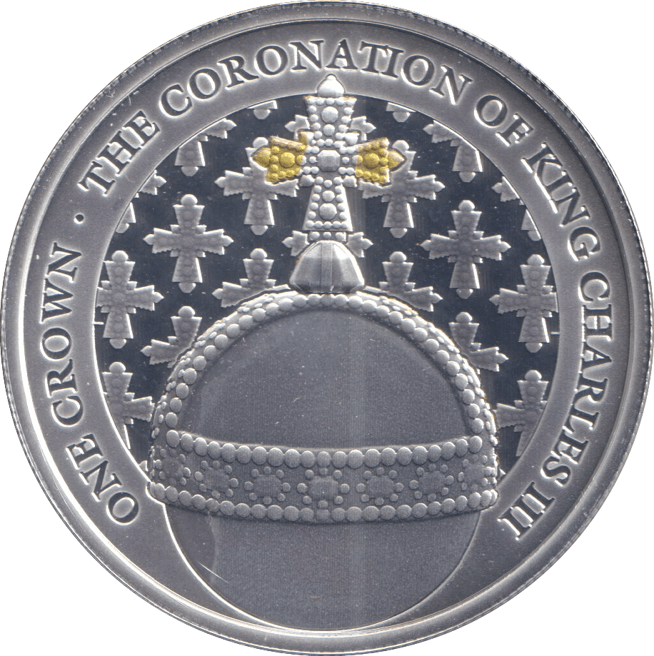 2023 ONE CROWN ASCENSION ISLAND THE CORONATION OF KING CHARLES III 4 - WORLD COINS - Cambridgeshire Coins