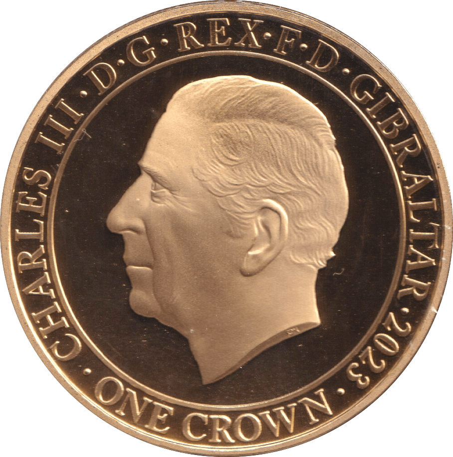2023 PRINCE CHARLES AND QUEEN ELIZABETH CROWN GIBRALTAR - WORLD COINS - Cambridgeshire Coins