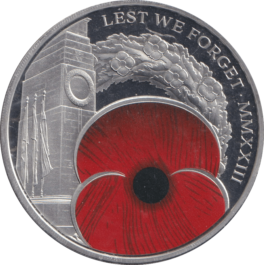 2023 £5 LEST WE FORGET BAILIWICK OF JERSEY - WORLD COINS - Cambridgeshire Coins