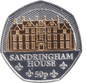 2023 SANDRINGHAM HOUSE 50P ISLE OF MAN - 50P REGIONAL ISSUES - Cambridgeshire Coins