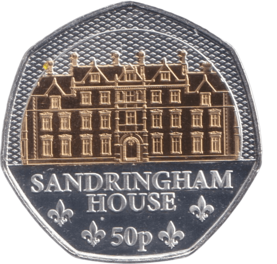 2023 SANDRINGHAM HOUSE 50P ISLE OF MAN - 50P REGIONAL ISSUES - Cambridgeshire Coins