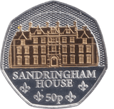 2023 SANDRINGHAM HOUSE 50P ISLE OF MAN - 50P REGIONAL ISSUES - Cambridgeshire Coins