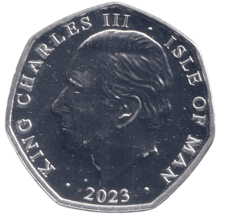 2023 SEND HIM VICTORIOUS HAPPY AND GLORIOUS 50P ISLE OF MAN - 50P REGIONAL ISSUES - Cambridgeshire Coins