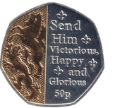 2023 SEND HIM VICTORIOUS HAPPY AND GLORIOUS 50P ISLE OF MAN - 50P REGIONAL ISSUES - Cambridgeshire Coins