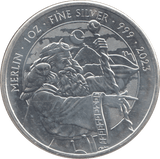 2023 SILVER 1 OZ TWO POUNDS MERLIN - SILVER WORLD COINS - Cambridgeshire Coins