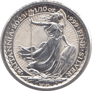2023 SILVER 1/10 OUNCE PROOF BRITANNIA - SILVER WORLD COINS - Cambridgeshire Coins