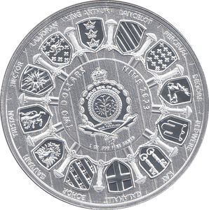 2023 SILVER 1OZ TWO DOLLARS CAMELOT ARTHUR PENDRAGON NIUE ( BU ) - SILVER WORLD COINS - Cambridgeshire Coins