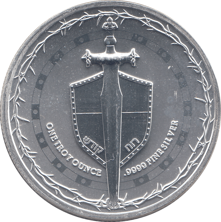 2023 SILVER 1OZ TWO DOLLARS SWORD OF TRUTH NIUE ( BU ) - SILVER WORLD COINS - Cambridgeshire Coins