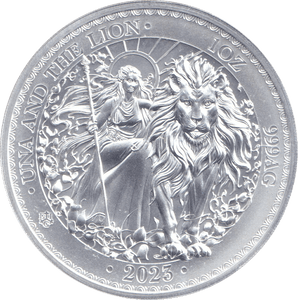 2023 SILVER 1OZ UNA AND THE LION ONE POUND BRILLIANT UNCIRCULATED - SILVER WORLD COINS - Cambridgeshire Coins