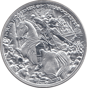 2023 SILVER 1OZ WHITE HORSE OF THE APOCALYPSE ( BU ) - SILVER WORLD COINS - Cambridgeshire Coins