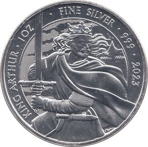 2023 SILVER KING ARTHUR TWO POUNDS UK - SILVER 1 oz COINS - Cambridgeshire Coins