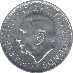 2023 SILVER ONE OUNCE BRITANNIA .999 FINE SILVER 2 POUND - SILVER WORLD COINS - Cambridgeshire Coins