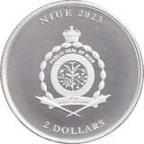 2023 SILVER PROOF 2 DOLLAR ICON QUEEN ELIZABETH II NIUE - SILVER WORLD COINS - Cambridgeshire Coins