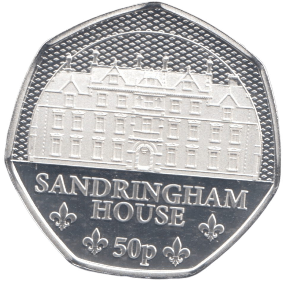 2023 SILVER PROOF 50 PENCE SANDRINGHAM HOUSE - 50P Silver Proof - Cambridgeshire Coins