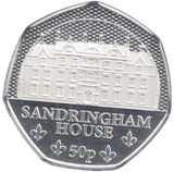 2023 SILVER PROOF 50 PENCE SANDRINGHAM HOUSE - 50P Silver Proof - Cambridgeshire Coins
