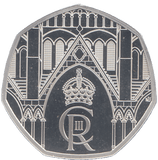 2023 SILVER PROOF CHARLES III CORONATION FIFTY PENCE UNITED KINGDOM - SILVER WORLD COINS - Cambridgeshire Coins