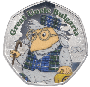 2023 SILVER PROOF COLOURED 50P WOMBLES GREAT UNCLE BULGARIA - 50P Silver Proof - Cambridgeshire Coins