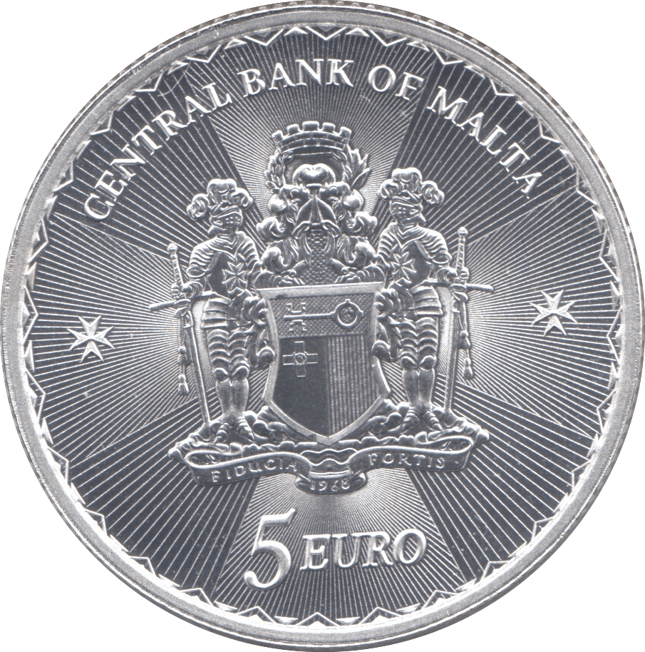 2023 SILVER PROOF FIVE EUROS MALTA - SILVER WORLD COINS - Cambridgeshire Coins