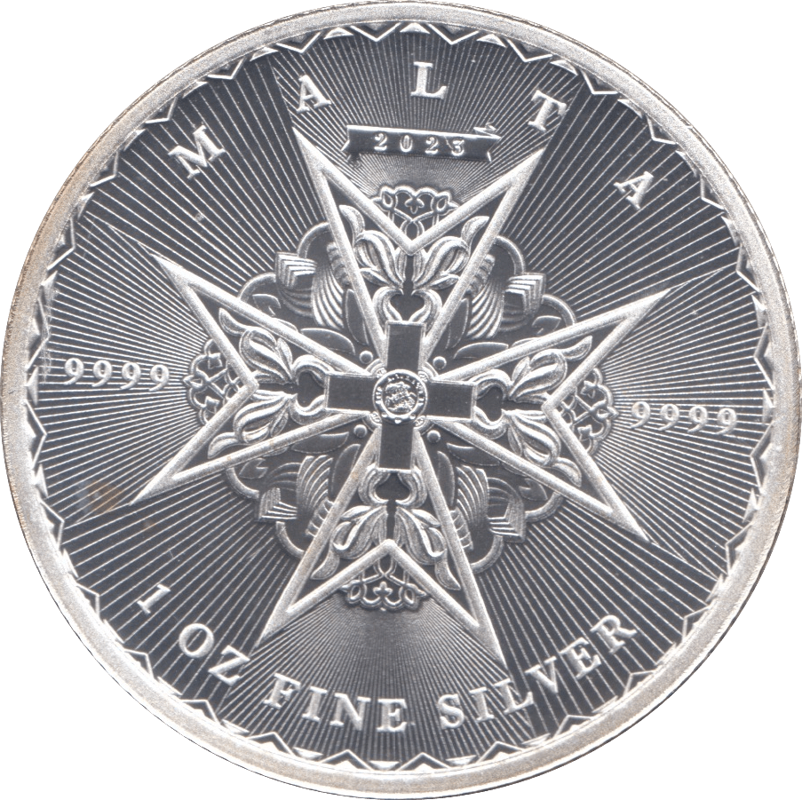 2023 SILVER PROOF FIVE EUROS MALTA - SILVER WORLD COINS - Cambridgeshire Coins