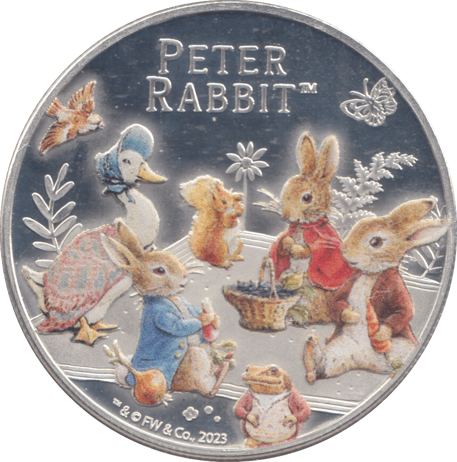2023 SILVER PROOF FIVE POUNDS PETER RABBIT - £5 Silver Proof - Cambridgeshire Coins