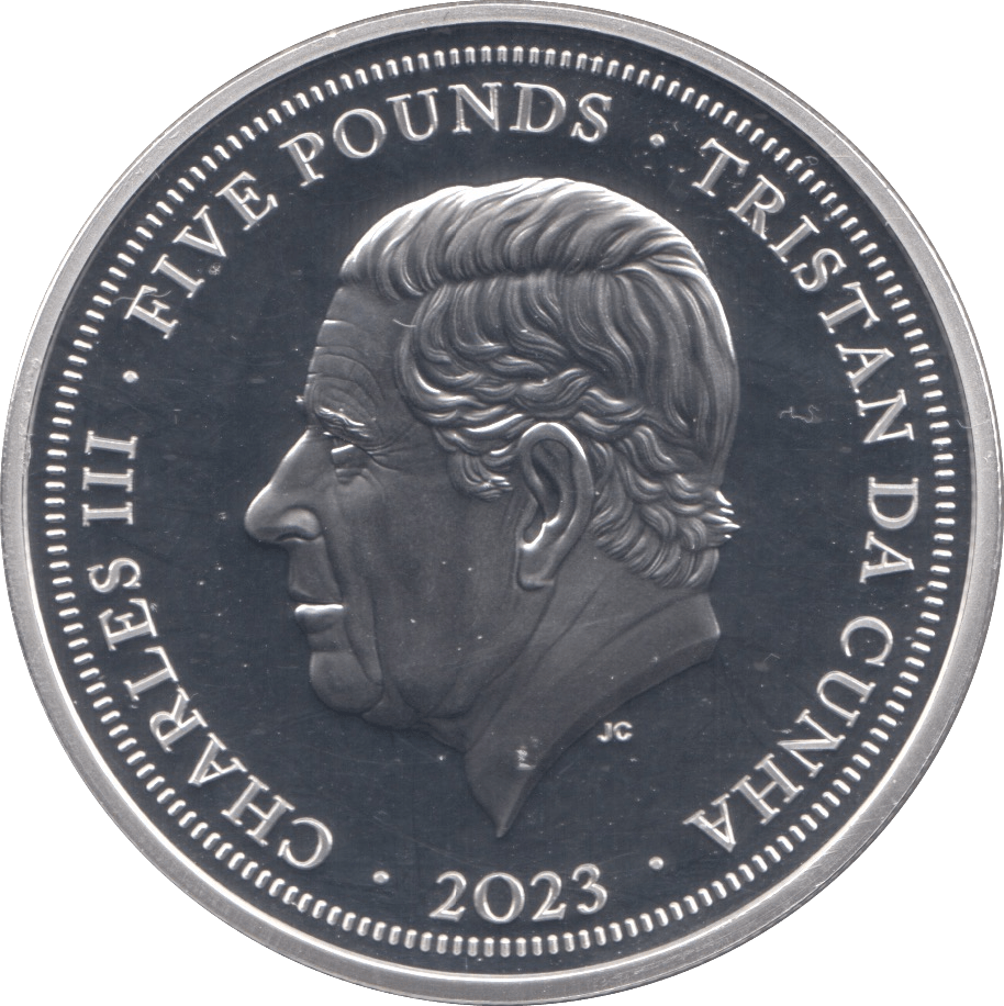 2023 SILVER PROOF FIVE POUNDS TRISTAN DA CUNHA - SILVER WORLD COINS - Cambridgeshire Coins