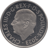 2023 SILVER PROOF FIVE POUNDS - £5 Silver Proof - Cambridgeshire Coins