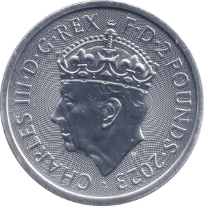 2023 SILVER TWO POUND KING CHARLES CORONATION BRILLIANT UNCIRCULATED - SILVER WORLD COINS - Cambridgeshire Coins