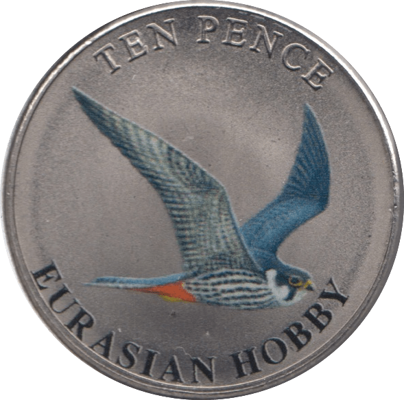 2023 TEN PENCE BAILIWICK OF GUERNSEY EURASIAN HOBBY - WORLD COINS - Cambridgeshire Coins