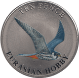 2023 TEN PENCE BAILIWICK OF GUERNSEY EURASIAN HOBBY - WORLD COINS - Cambridgeshire Coins