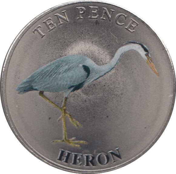 2023 TEN PENCE BAILIWICK OF GUERNSEY HERON - WORLD COINS - Cambridgeshire Coins
