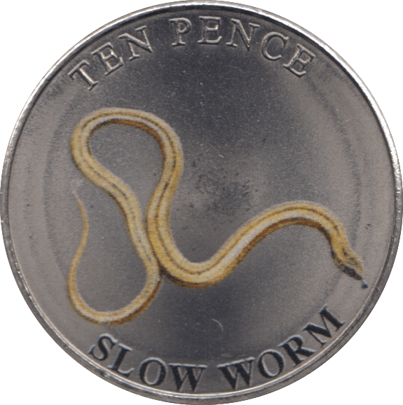 2023 TEN PENCE BAILIWICK OF GUERNSEY SLOW WORM - WORLD COINS - Cambridgeshire Coins