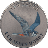 2023 TEN PENCE WILDLIFE COLLECTION EURASIAN HOBBY - WORLD COINS - Cambridgeshire Coins