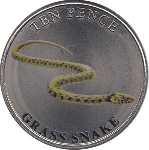 2023 TEN PENCE WILDLIFE COLLECTION GRASS SNAKE - WORLD COINS - Cambridgeshire Coins