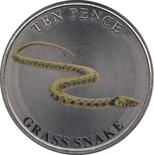 2023 TEN PENCE WILDLIFE COLLECTION GRASS SNAKE - WORLD COINS - Cambridgeshire Coins