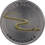2023 TEN PENCE WILDLIFE COLLECTION GRASS SNAKE - WORLD COINS - Cambridgeshire Coins