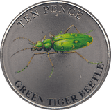 2023 TEN PENCE WILDLIFE COLLECTION GREEN TIGER BEETLE - WORLD COINS - Cambridgeshire Coins