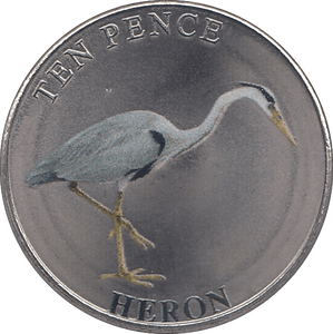 2023 TEN PENCE WILDLIFE COLLECTION HERON - WORLD COINS - Cambridgeshire Coins