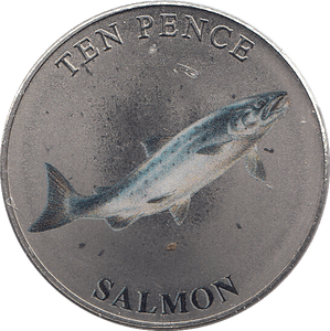 2023 TEN PENCE WILDLIFE COLLECTION SALMON - WORLD COINS - Cambridgeshire Coins