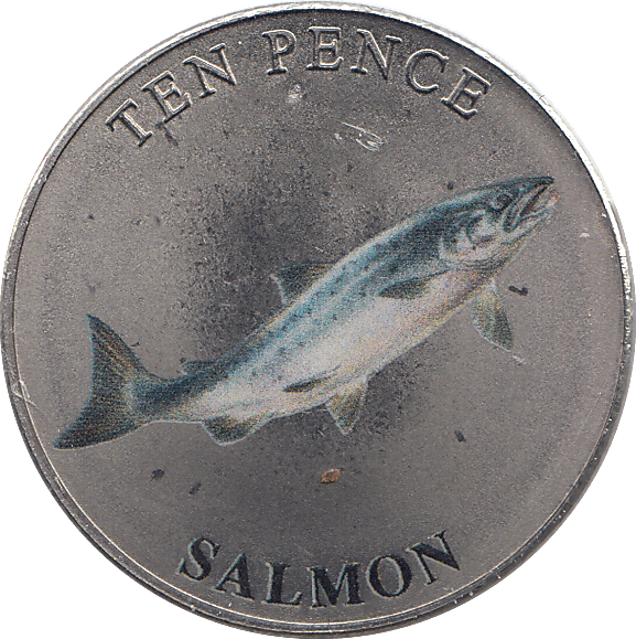 2023 TEN PENCE WILDLIFE COLLECTION SALMON - WORLD COINS - Cambridgeshire Coins
