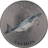 2023 TEN PENCE WILDLIFE COLLECTION SALMON - WORLD COINS - Cambridgeshire Coins