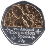 2023 THE ANCIENT CORONATION SPOON 50P ISLE OF MAN - 50P REGIONAL ISSUES - Cambridgeshire Coins