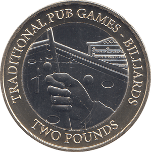 2023 TWO POUND TRADITIONAL PUB GAMES BILLIARDS ( BU ) - WORLD COINS - Cambridgeshire Coins